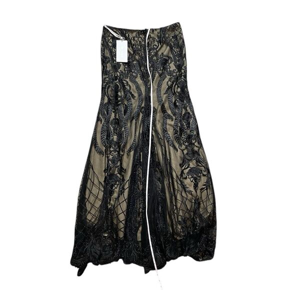 NWT ELLIE WILDE by MON CHERI Two Piece Dress EW118156 Black Nude Size 10 - Picture 9 of 16